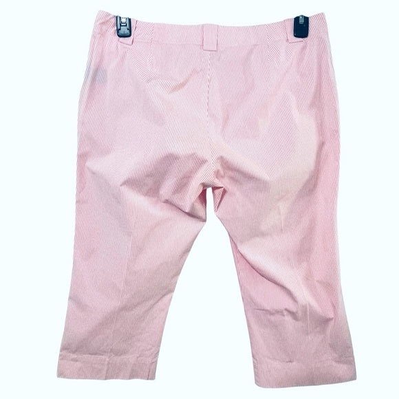 Lauren Active by Ralph Lauren Pink Striped Cropped Pants Women’s Size 10P - Picture 2 of 12